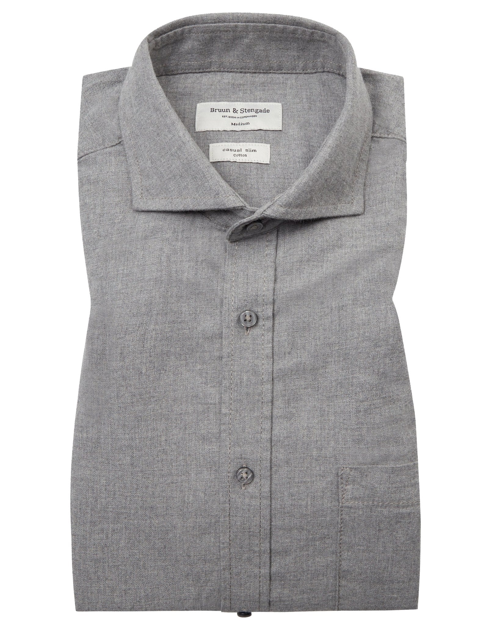 BS Sulayman Casual Slim Fit Skjorte - Grey