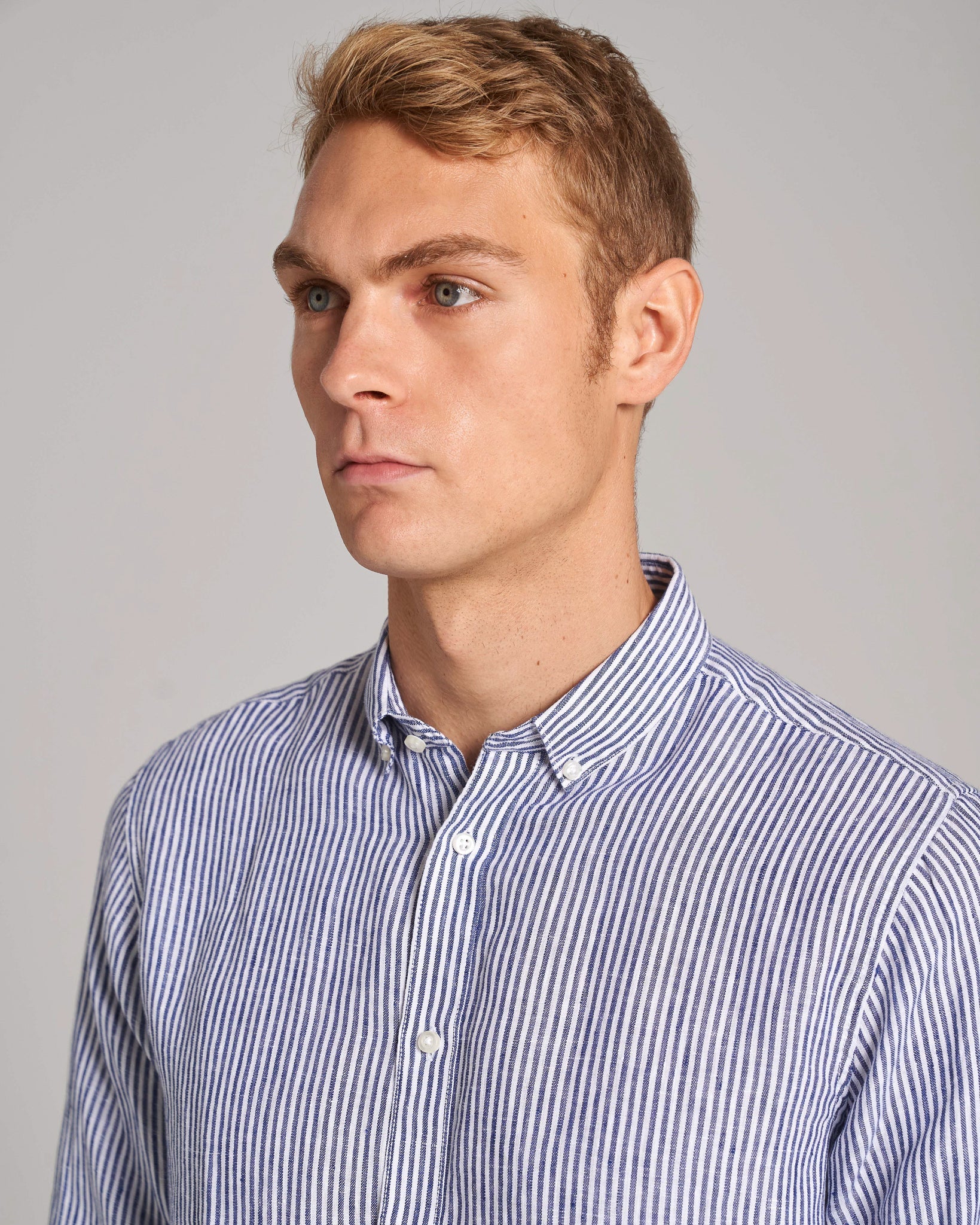 BS Valtteri Casual Modern Fit Shirt - Navy/White