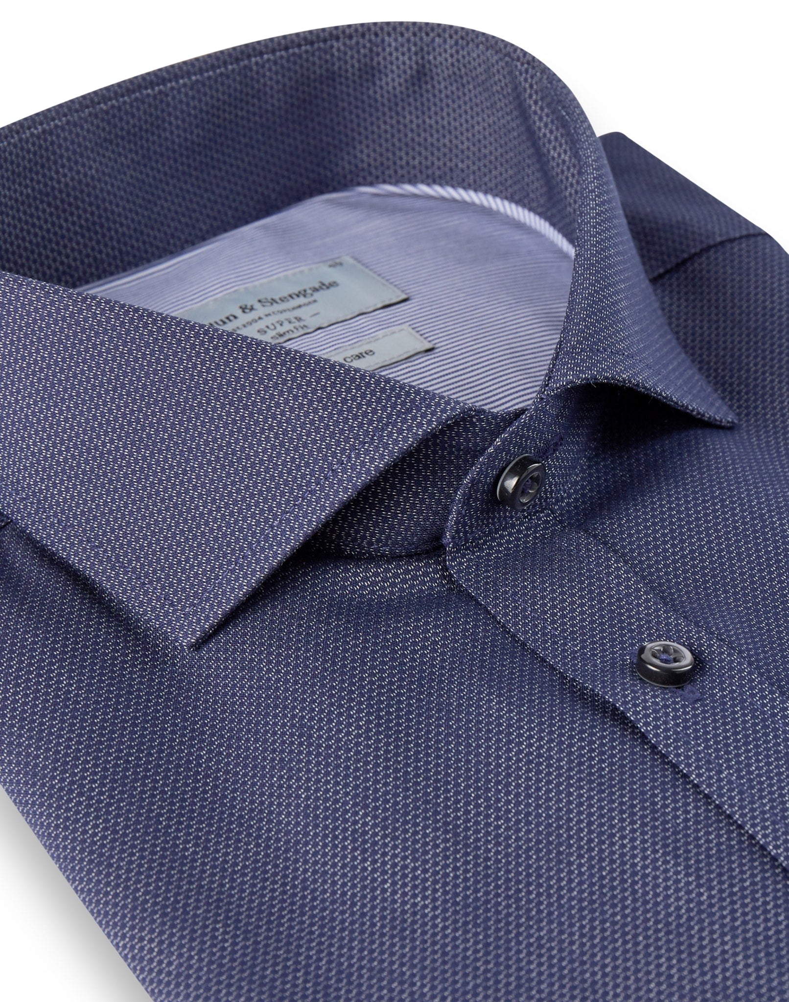 BS Wan Super Slim Fit Skjorte - Dark Blue