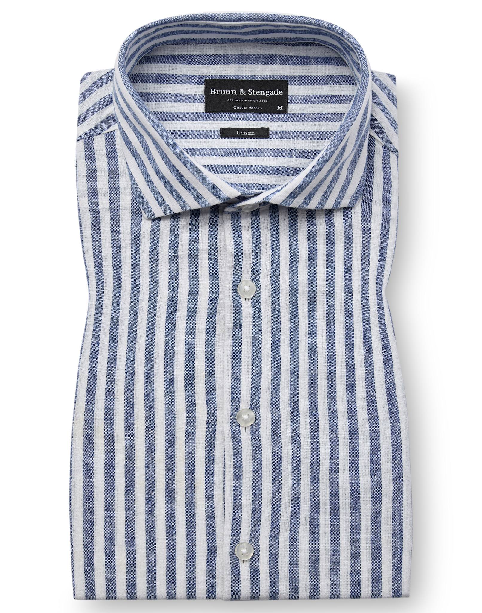BS Rubio Casual Modern Fit Shirt - Blue/White