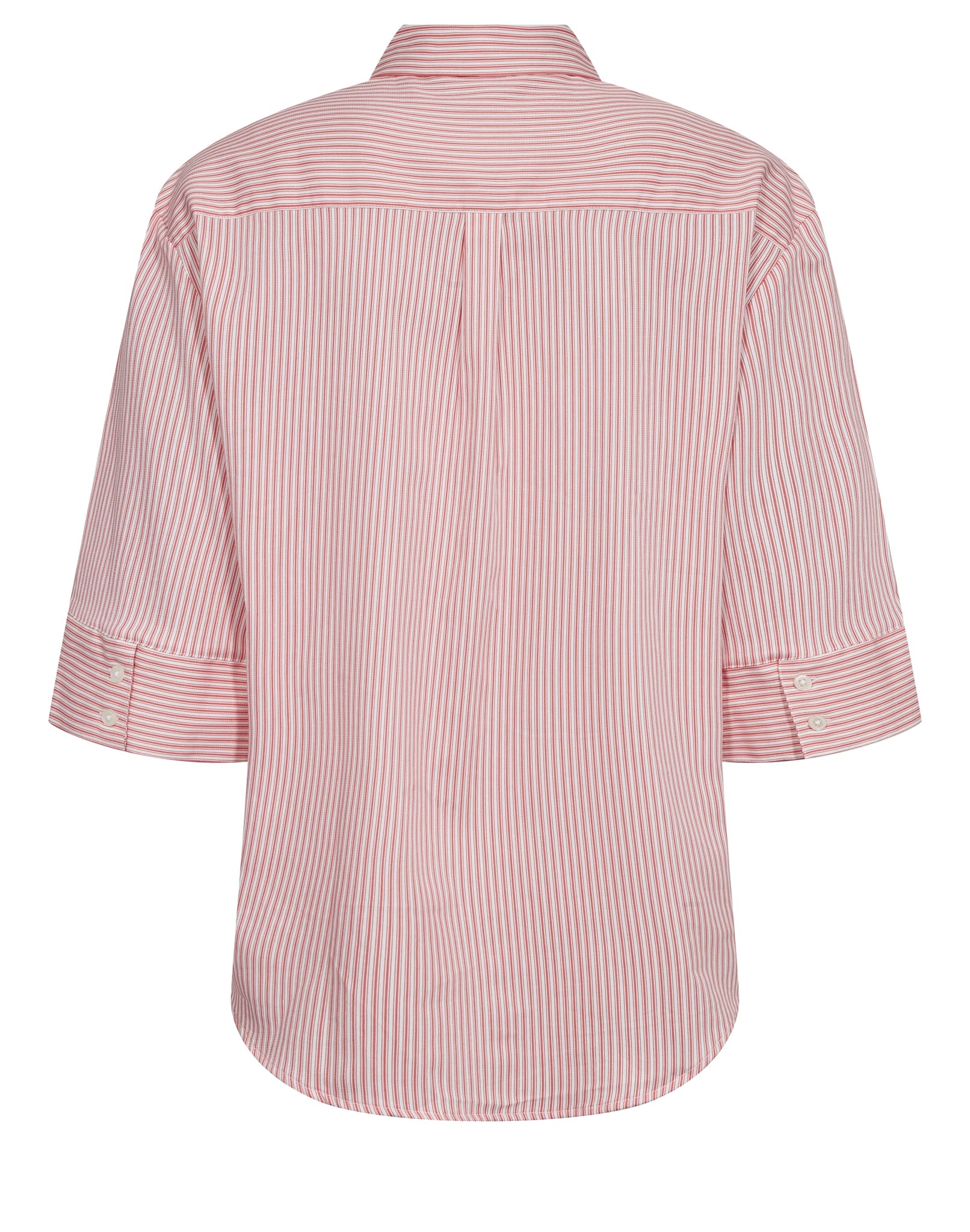 BS Talia Regular Fit Shirt - Lipstick Red/White