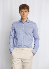 BS Yordan Modern Fit Shirt - Dark Blue/White