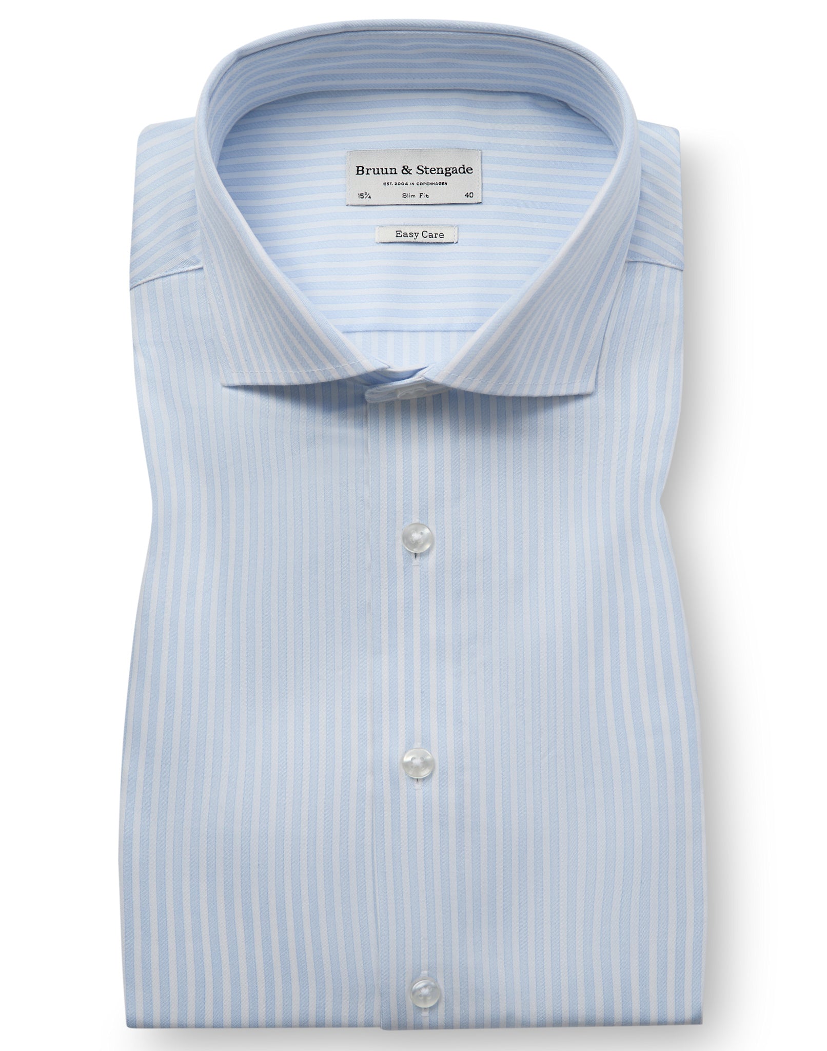BS Borko Slim Fit Shirt - Light Blue/White