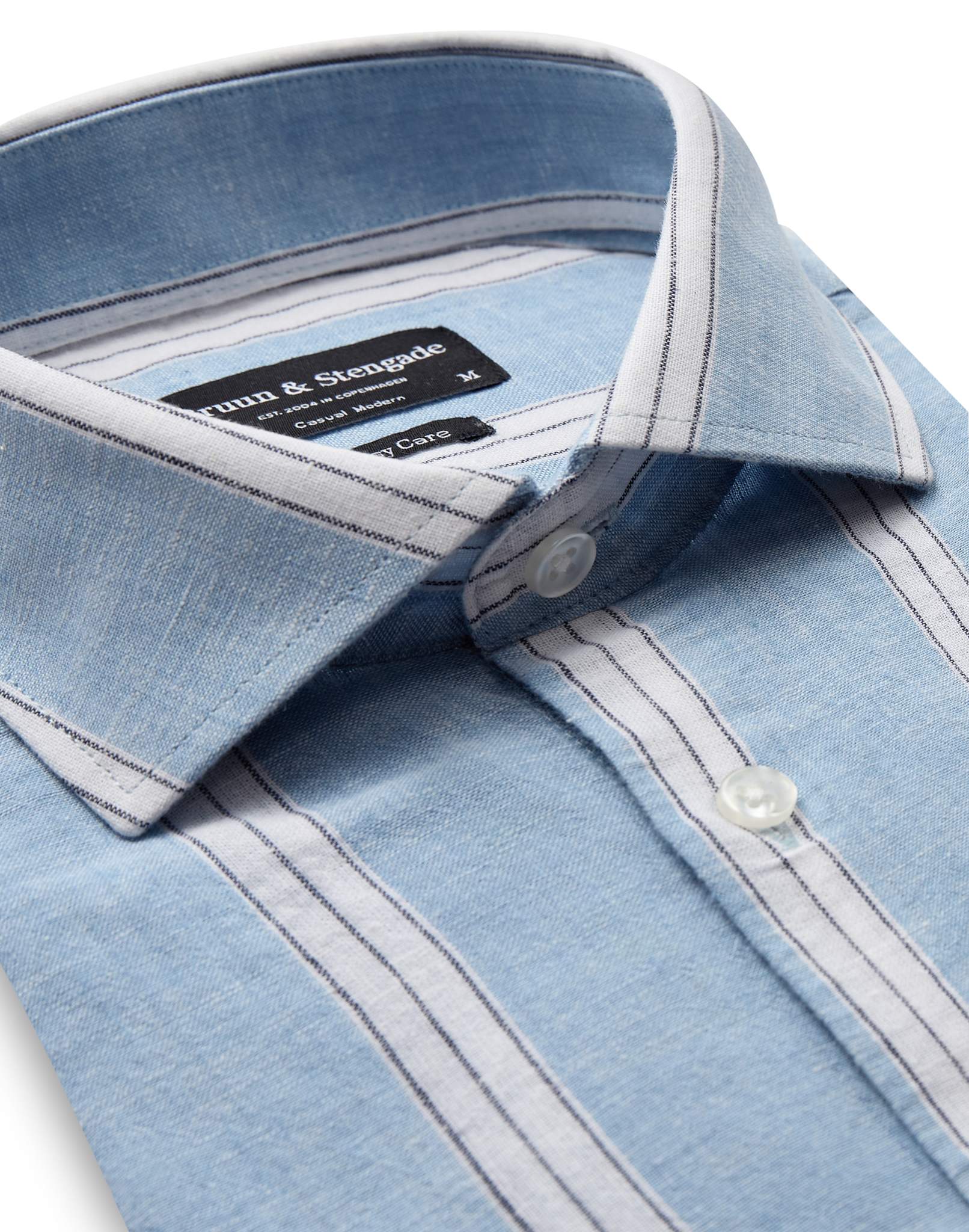 BS Correa Casual Modern Fit Shirt - Light Blue/White