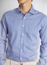 BS Yordan Modern Fit Shirt - Dark Blue/White