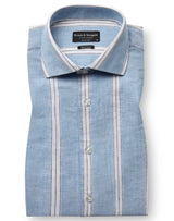 BS Correa Casual Modern Fit Shirt - Light Blue/White