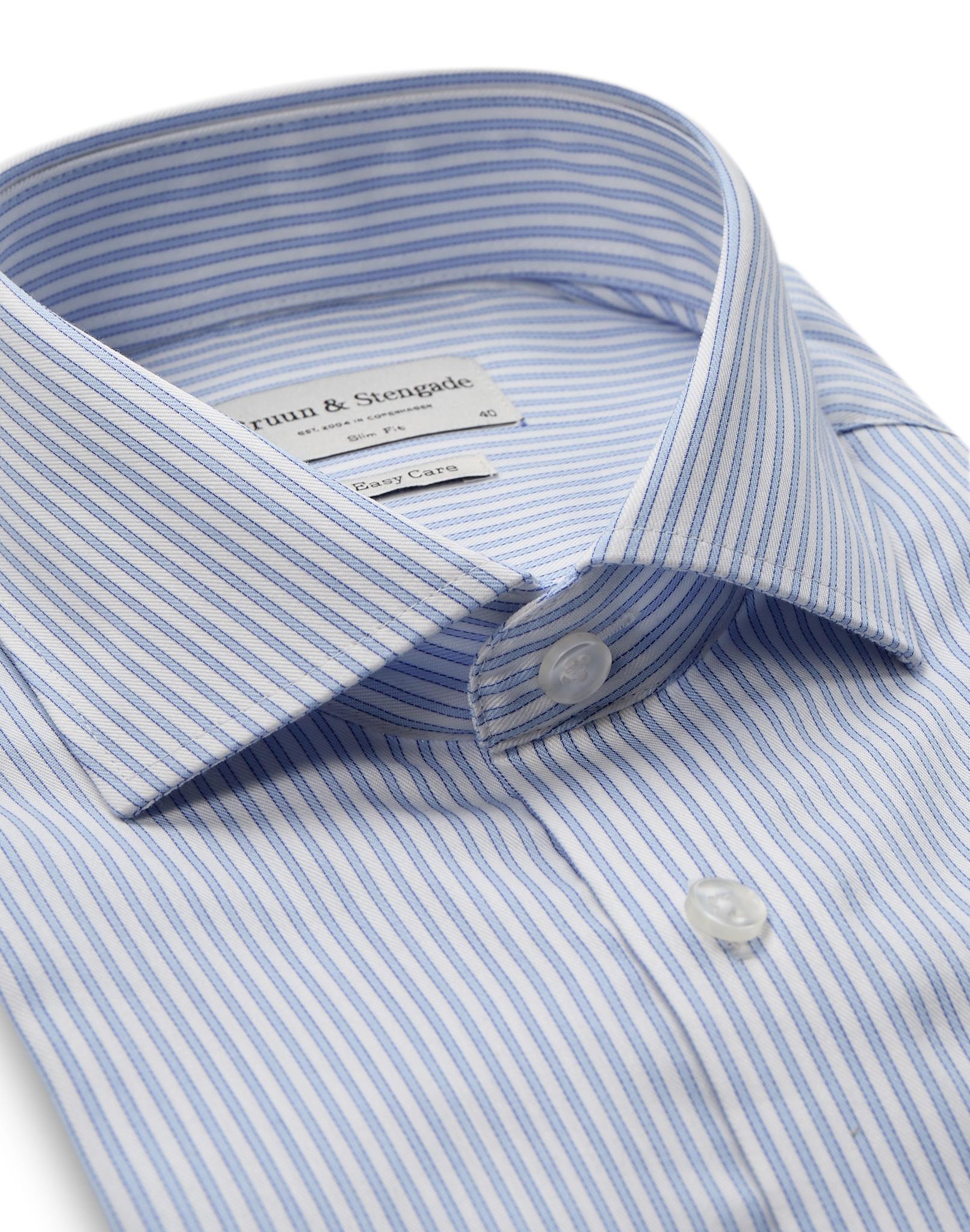 BS Popyrin Slim Fit Shirt - Light Blue/White
