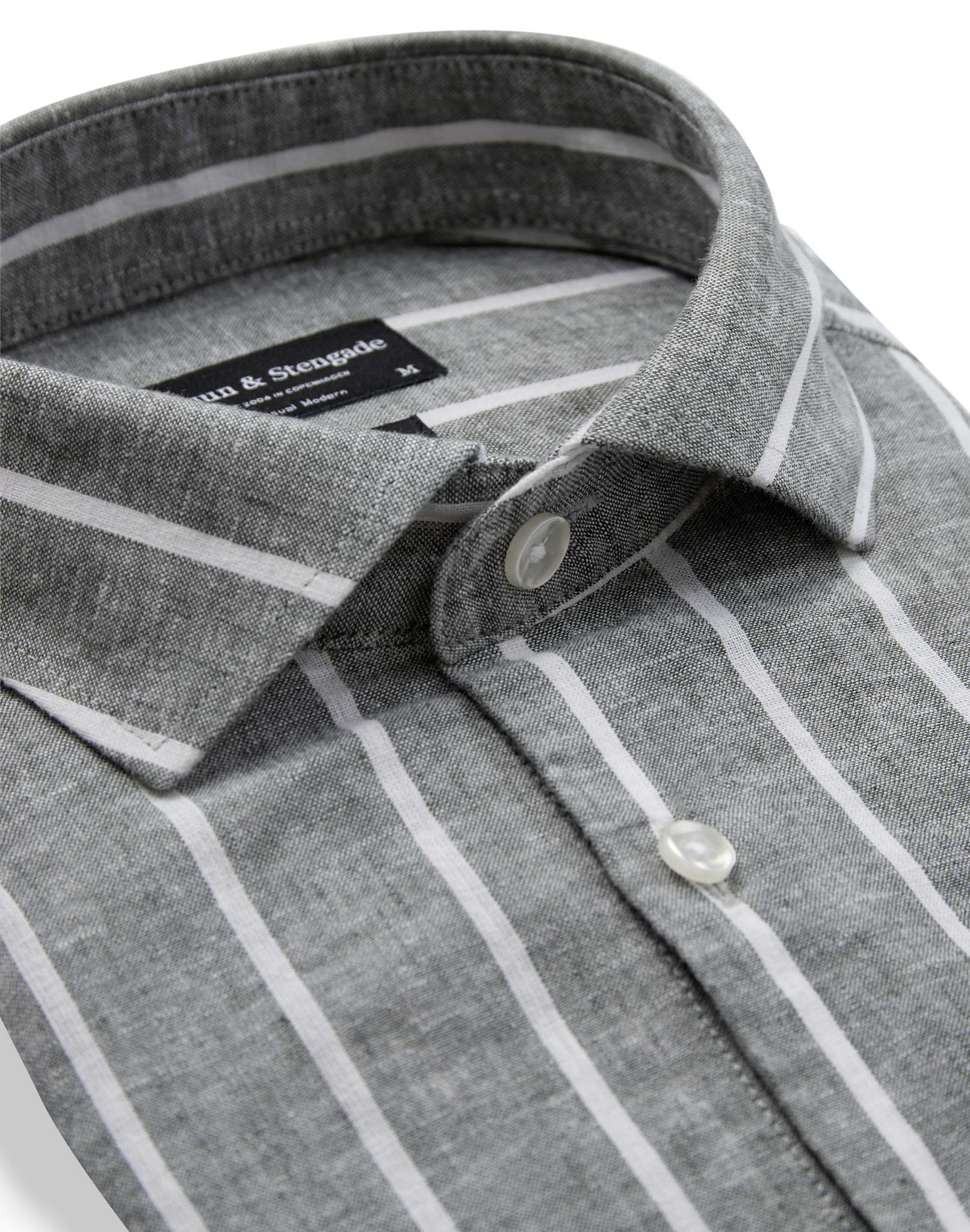 BS Freitas Casual Modern Fit Shirt - Green/White