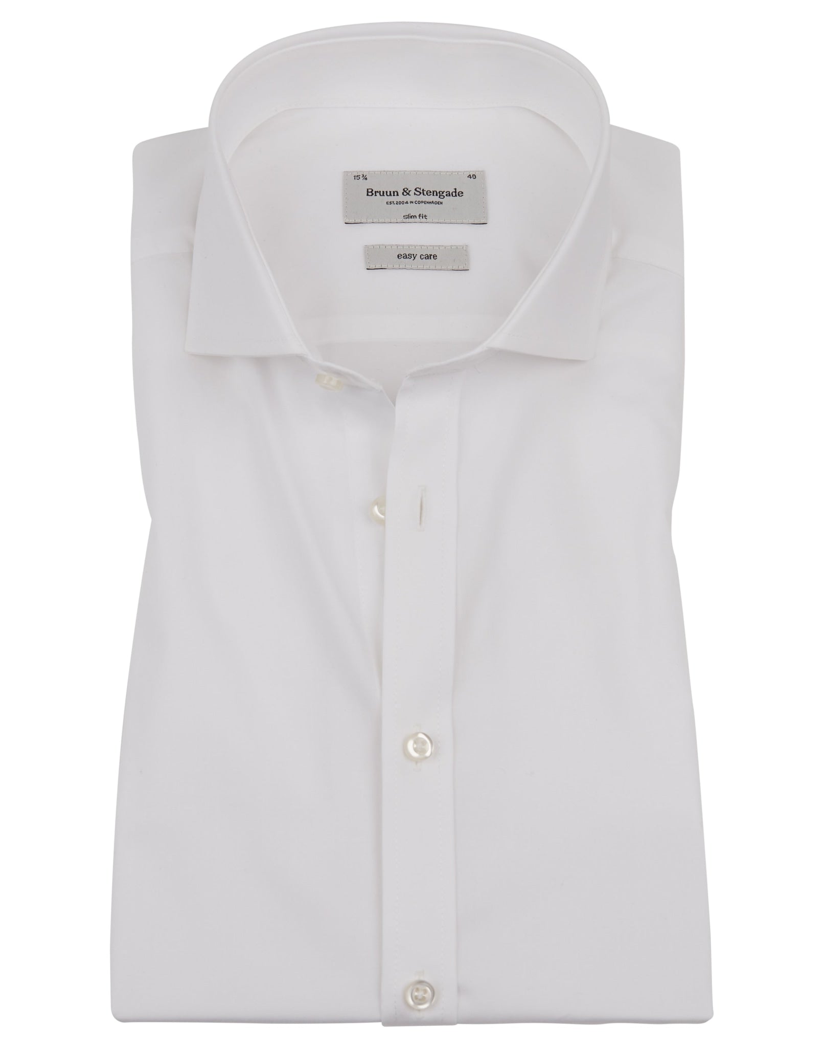 BS White Slim Fit Skjorte - White