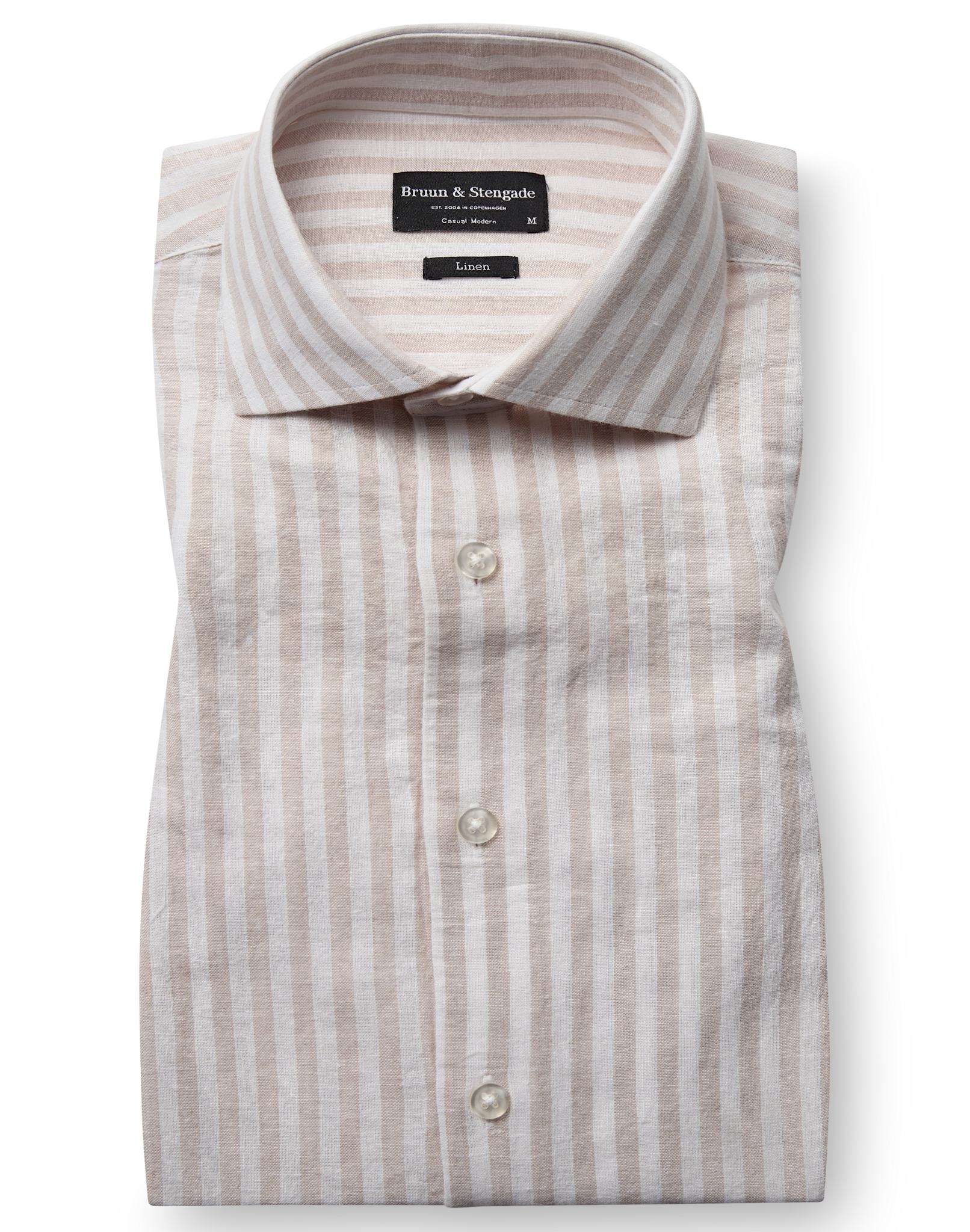 BS O'Sullivan Casual Modern Fit Shirt - Sand/White
