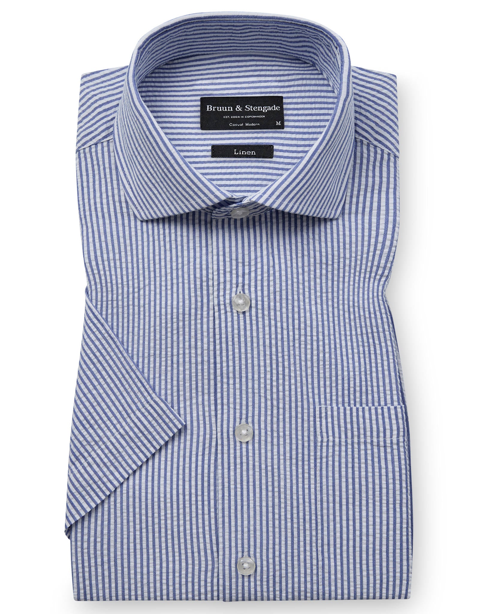 BS Keita Casual Modern Fit Shirt - Light Blue/White