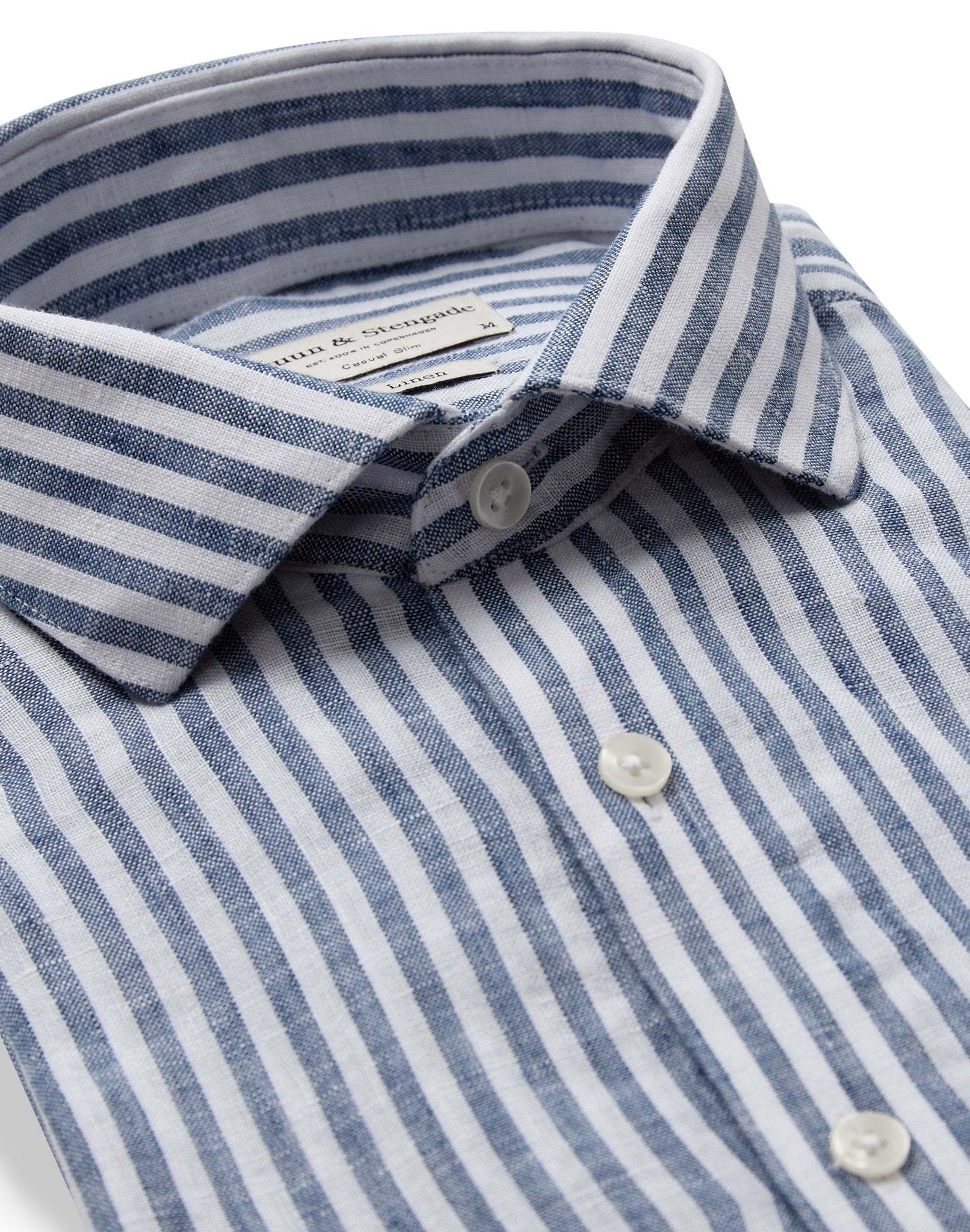 BS Sydney Casual Slim Fit Skjorte - Blue/White