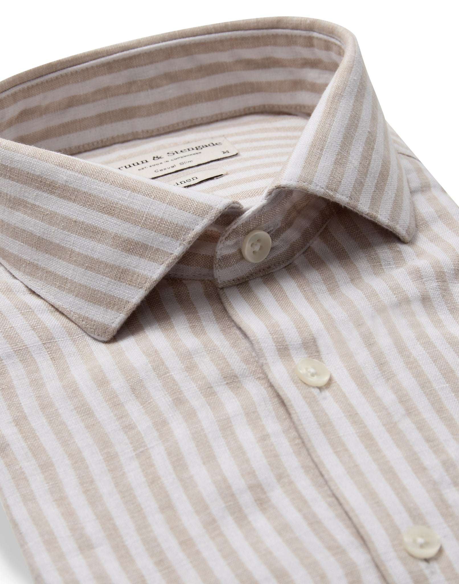 BS Sydney Casual Slim Fit Skjorte - Sand/White