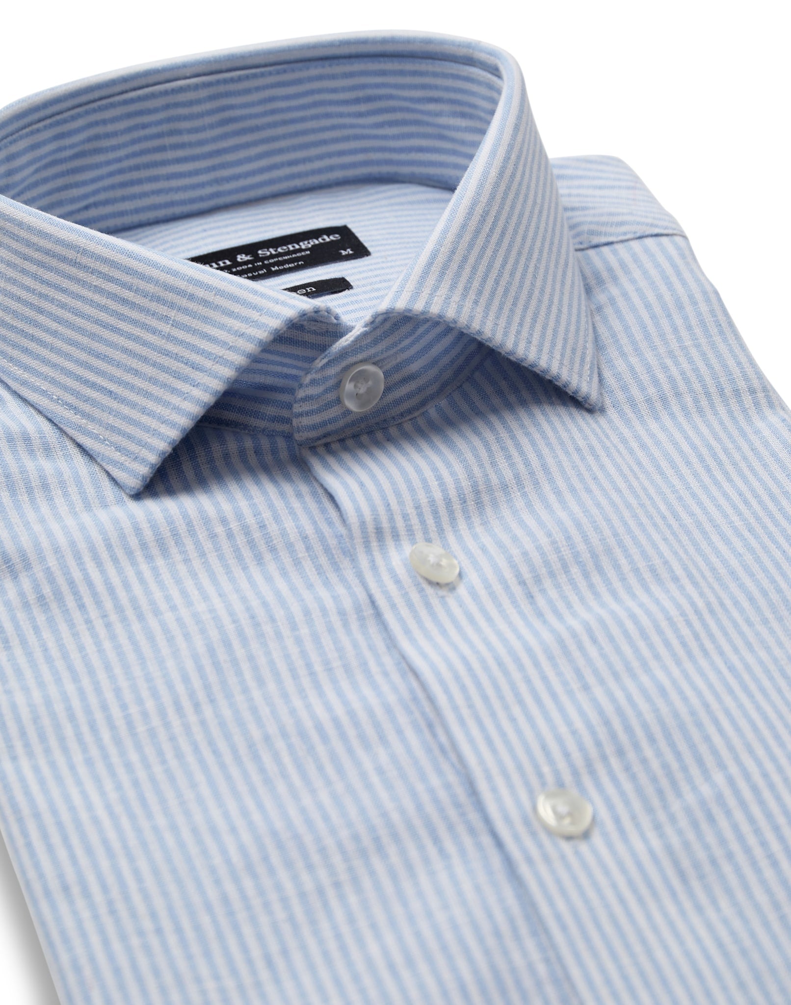 BS Anthony Casual Modern Fit Shirt - Light Blue/White