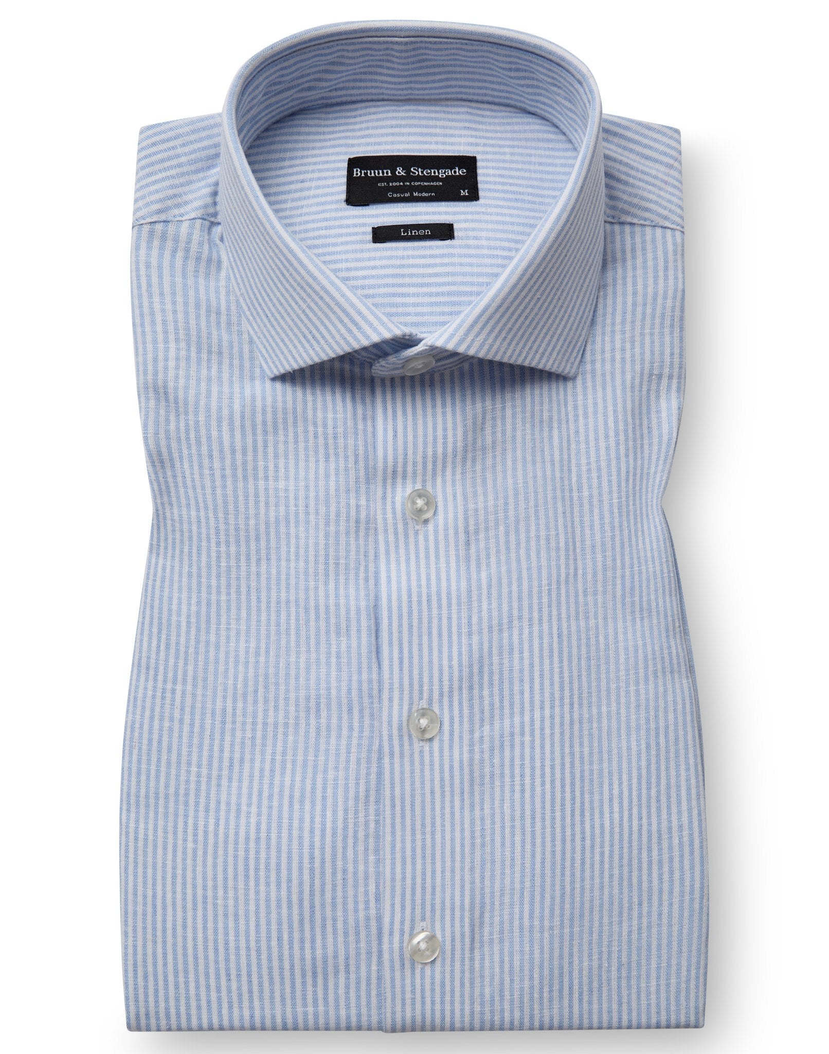 BS Anthony Casual Modern Fit Shirt - Light Blue/White