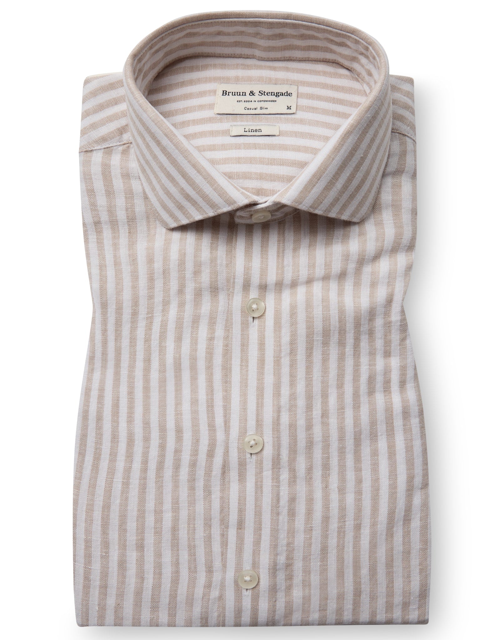 BS Sydney Casual Slim Fit Skjorte - Sand/White