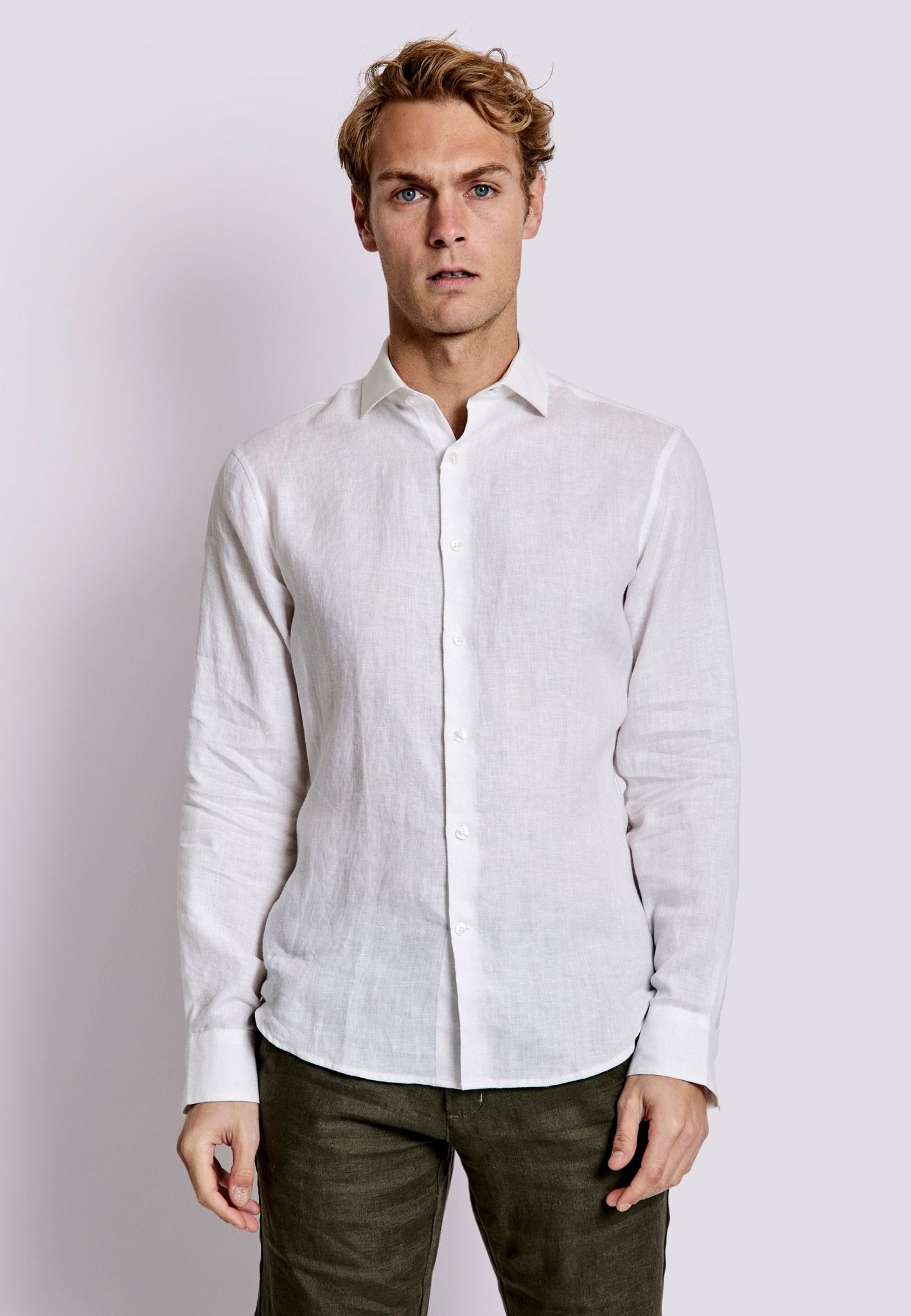 BS Sevilla Casual Slim Fit Skjorte - White
