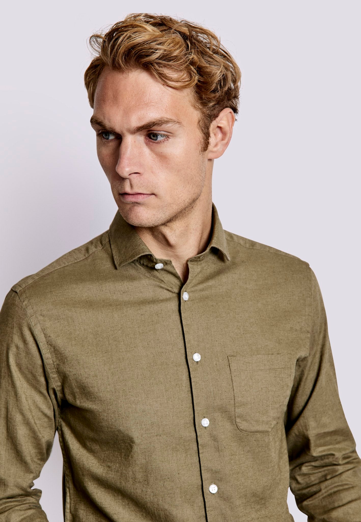 BS Ferrol Casual Slim Fit Skjorte - Army