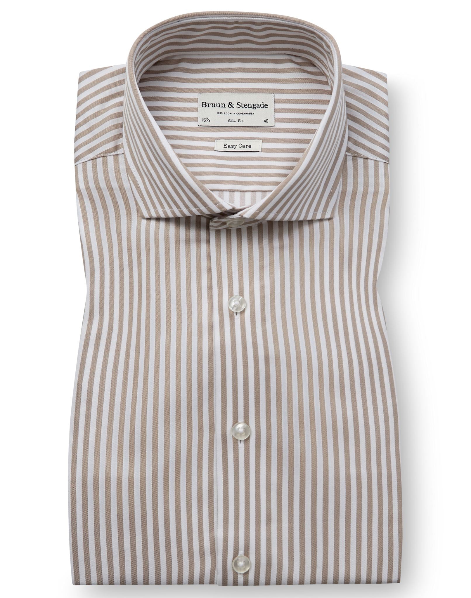 BS Kunkel Slim Fit Shirt - Sand/White