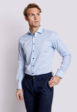 BS Dane Slim Fit Shirt - Light Blue/White