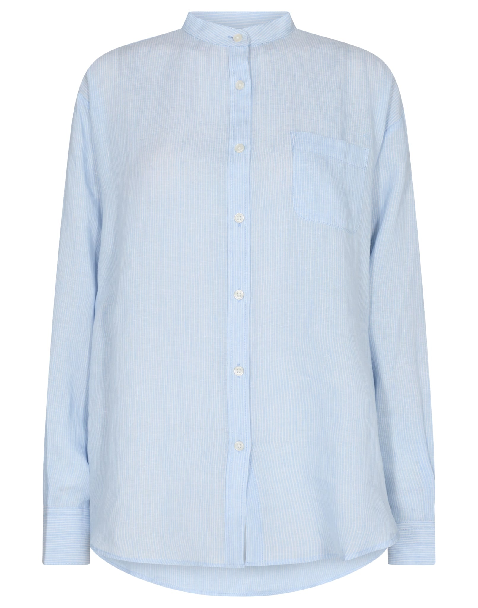 BS Abril Skjorte - Light Blue/White