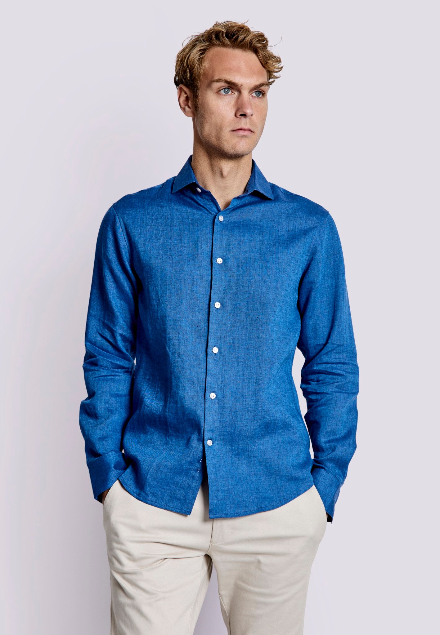 BS Sevilla Casual Slim Fit Skjorte - Blue