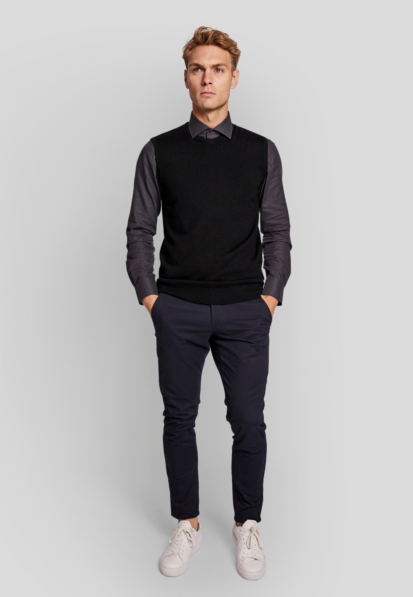 BS Merkur regular fit Strik - Black