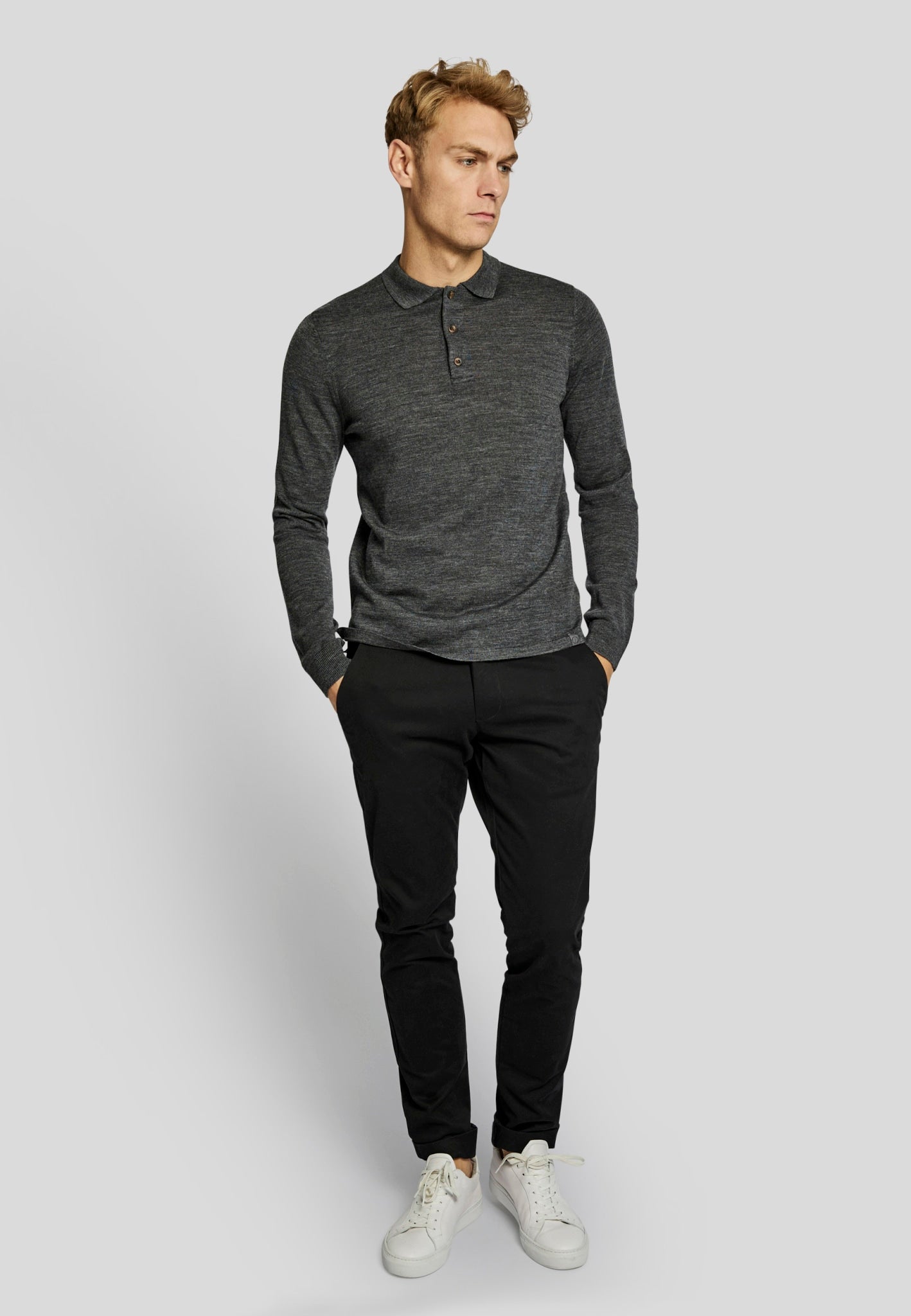 BS Loui regular fit Strik - Grey