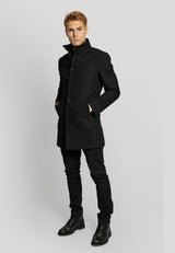 BS Ontario slim fit coat - Black