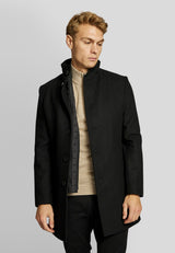 BS Ontario slim fit coat - Black