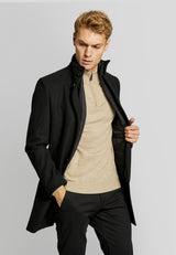 BS Ontario slim fit coat - Black