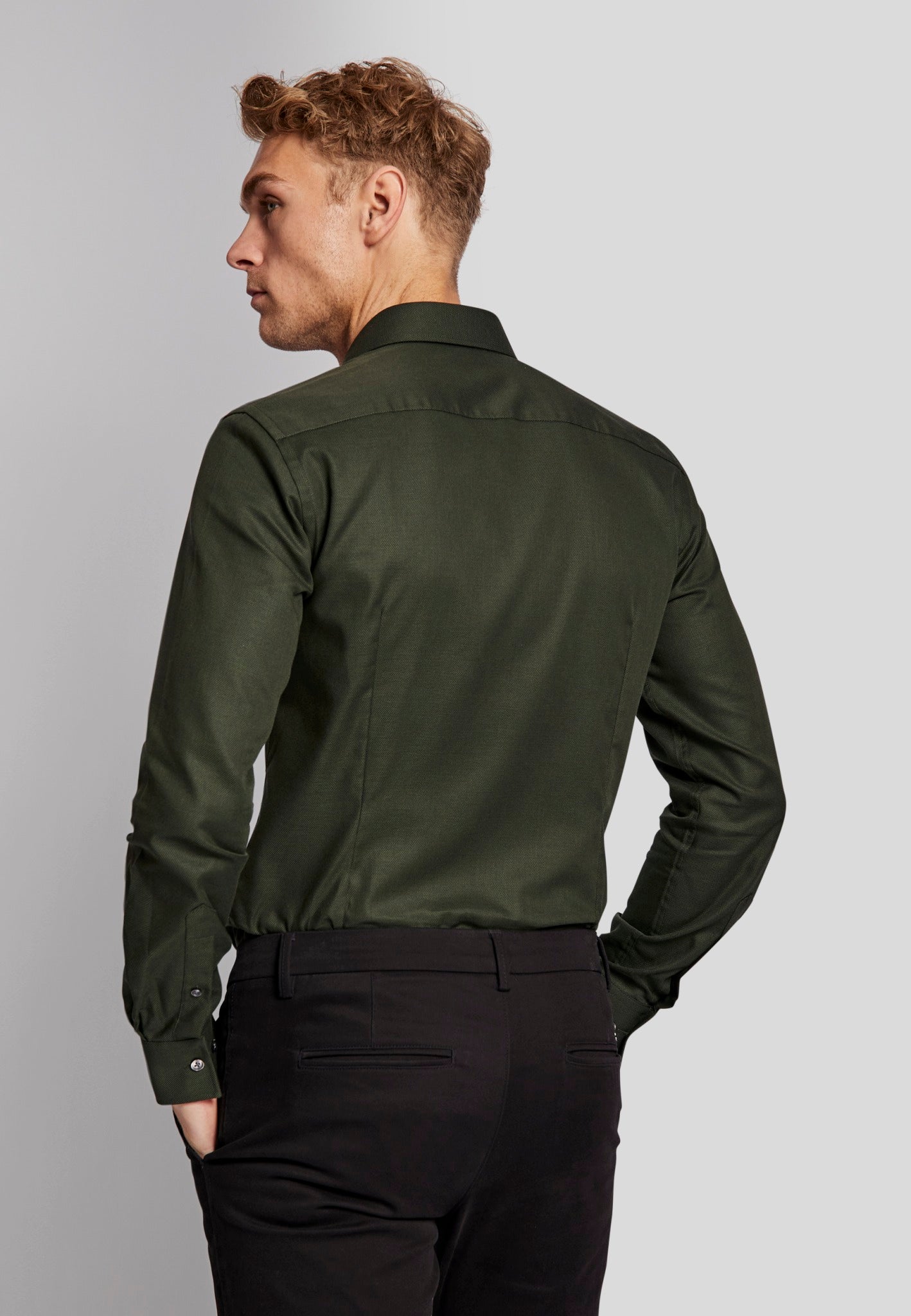 BS Hanna slim fit Skjorte - Green