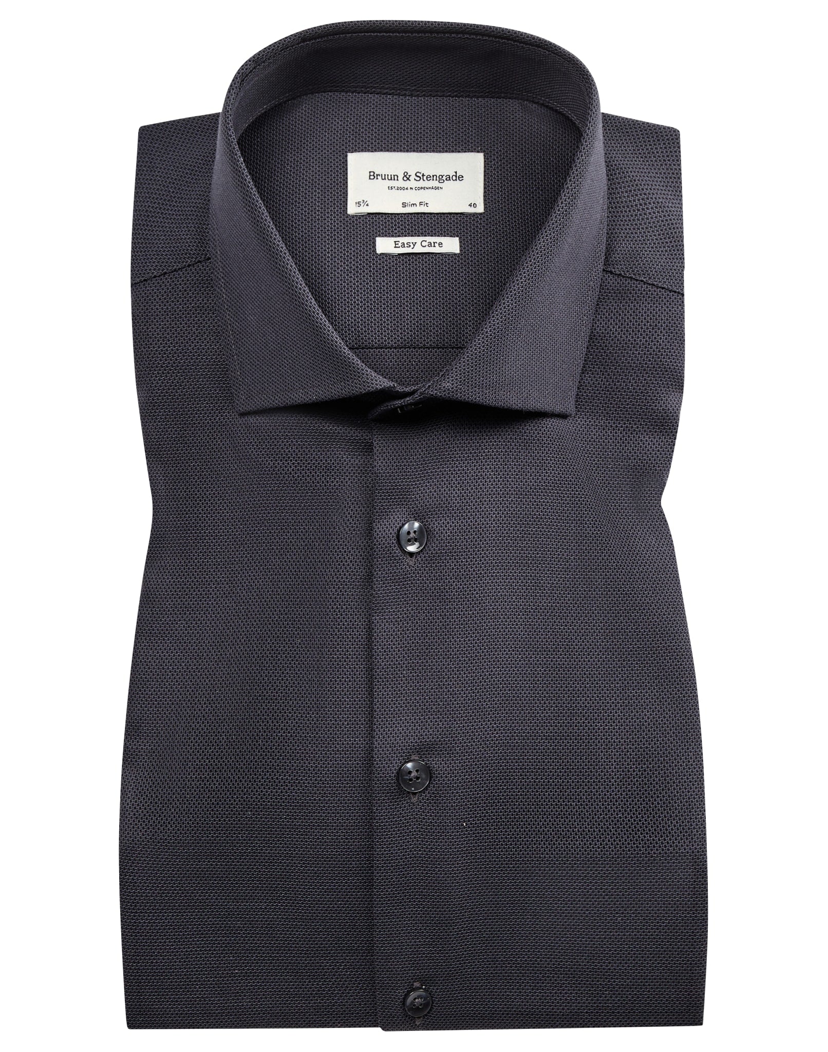 BS Dumo slim fit Skjorte - Charcoal