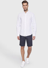 BS Shimane Slim Fit Hør Skjorte Hvid