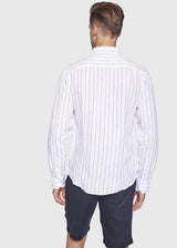 BS Shimane Slim Fit Hør Skjorte Hvid