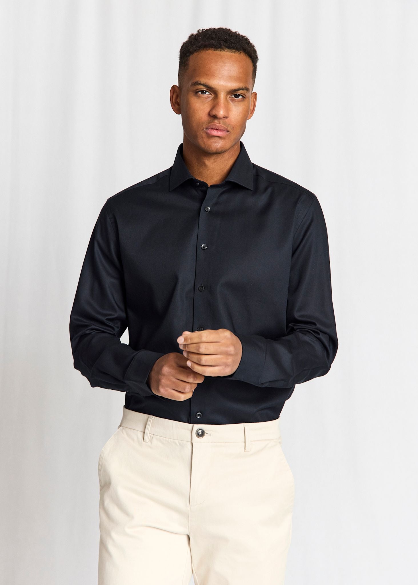 BS Miles Slim Fit Shirt - Black