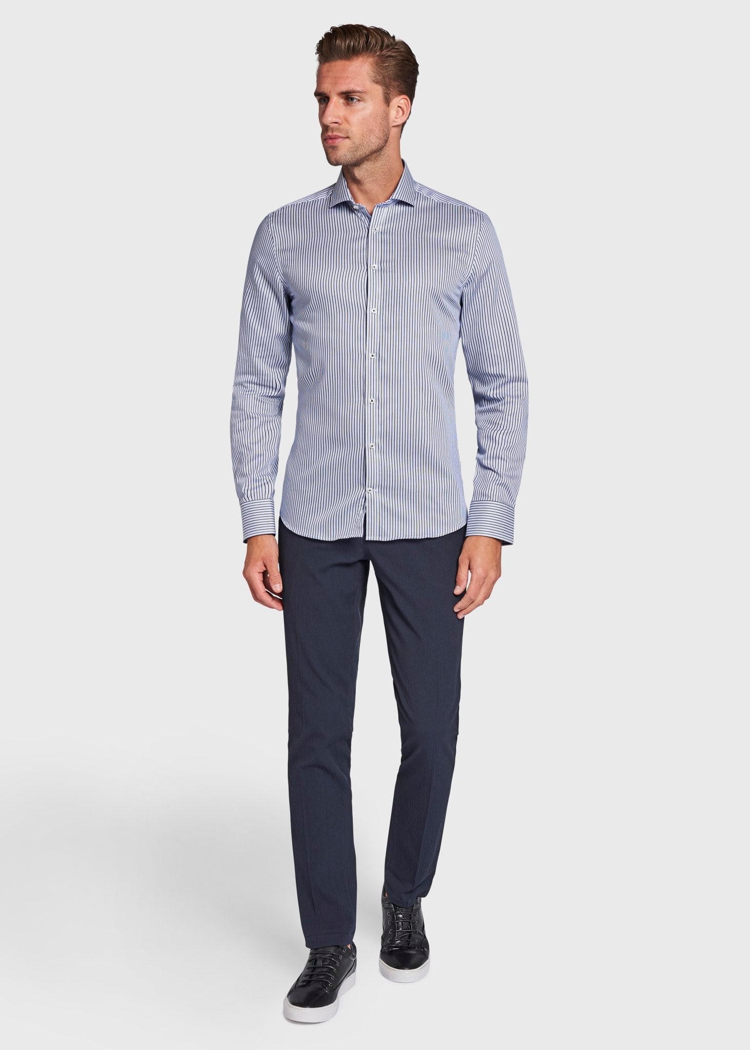BS Andy Super Slim Fit Skjorte - Blue