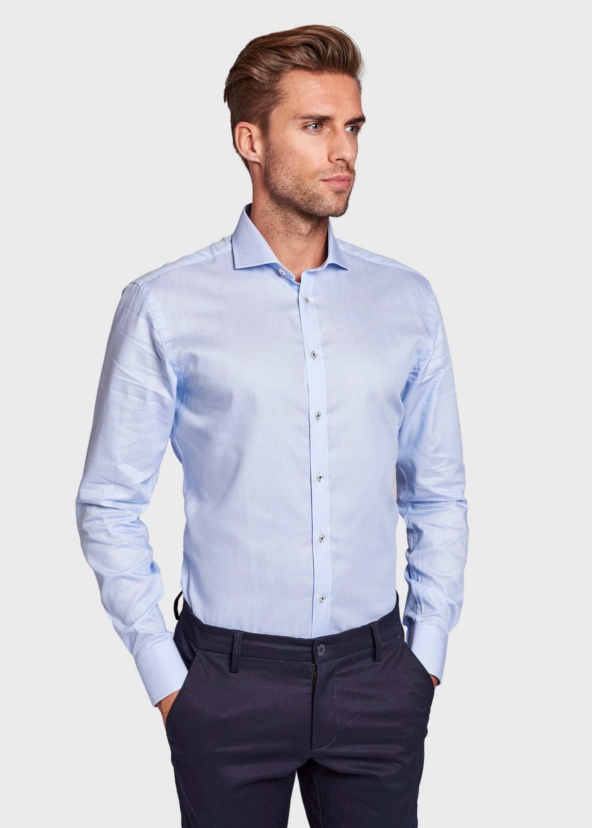 BS Lester Slim Fit Shirt - Light Blue