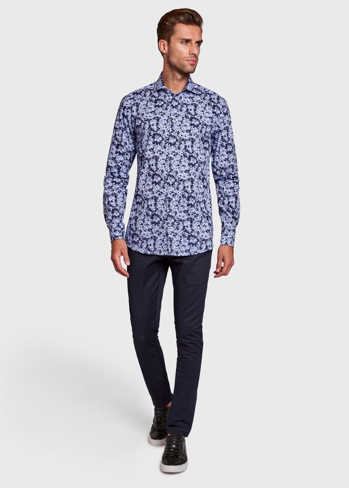 BS Winks Modern Fit Shirt - Light Blue