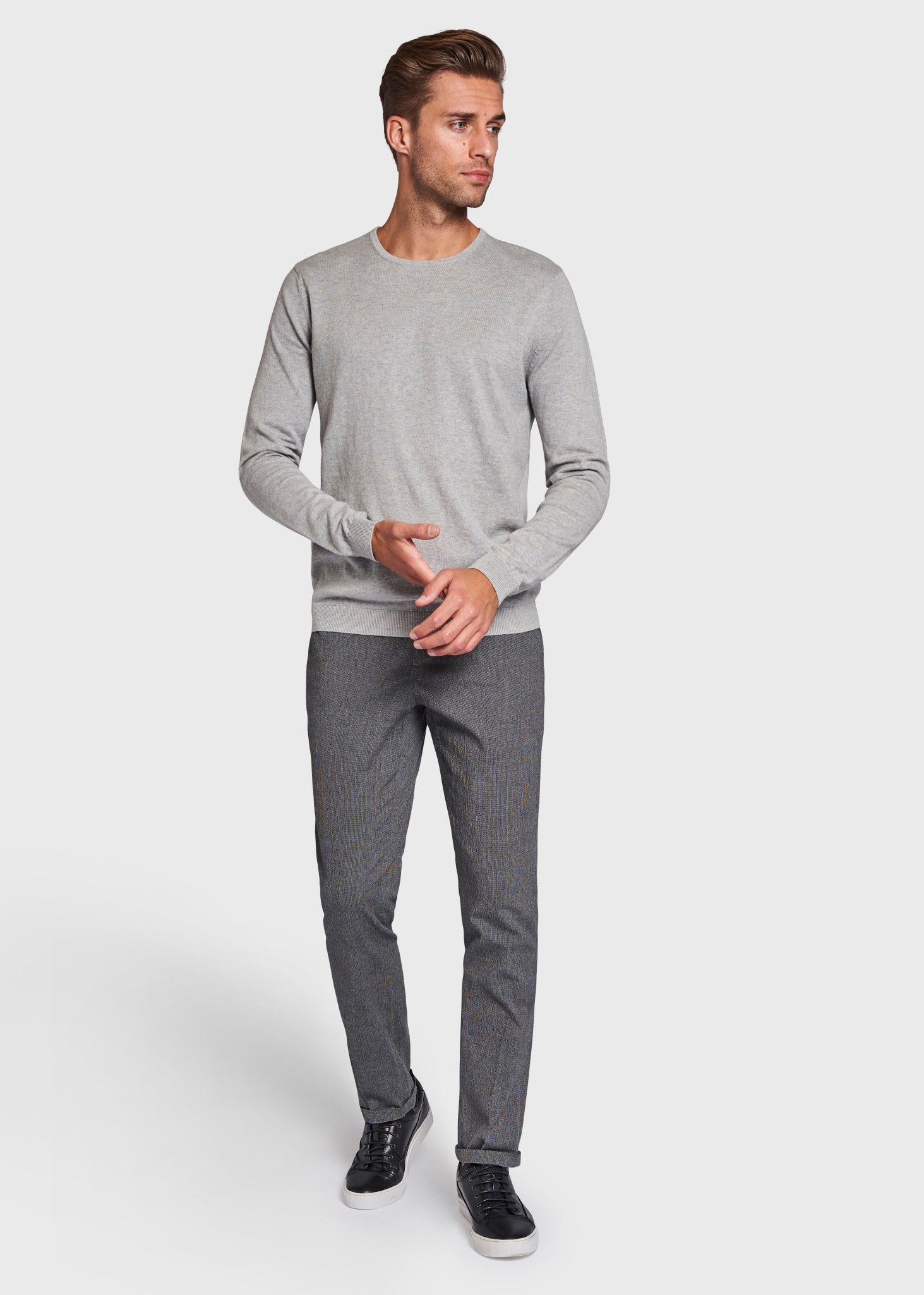 BS Gaspard Regular Fit Strik - Grey
