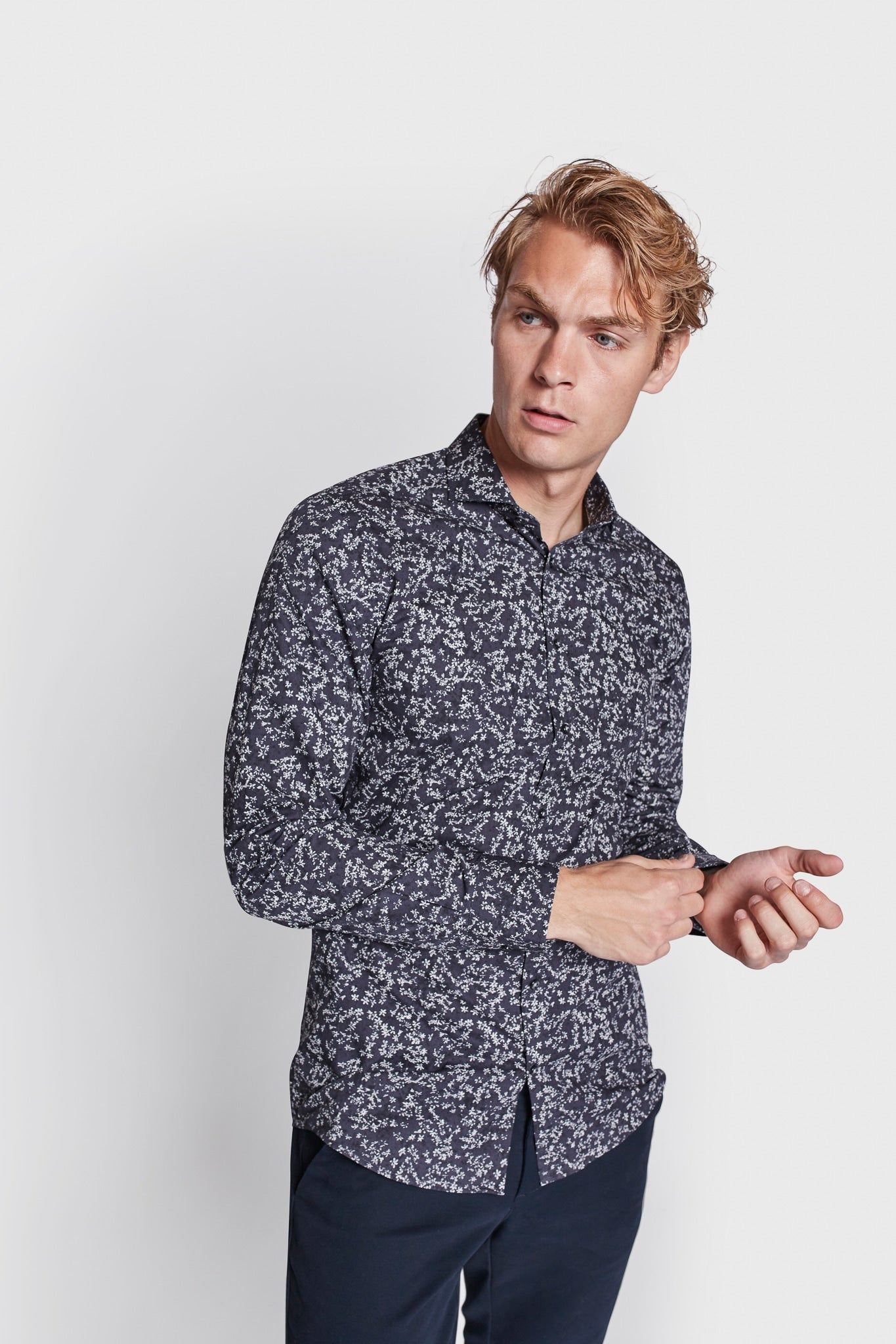 BS Jackson Slim Fit Shirt - Navy