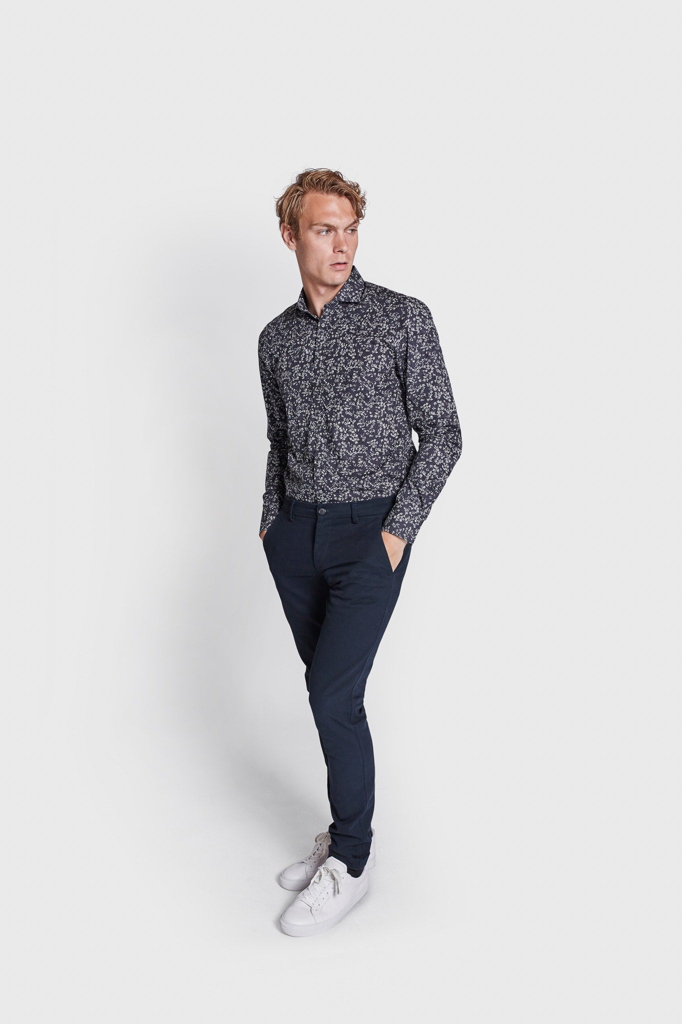 BS Jackson Slim Fit Shirt - Navy