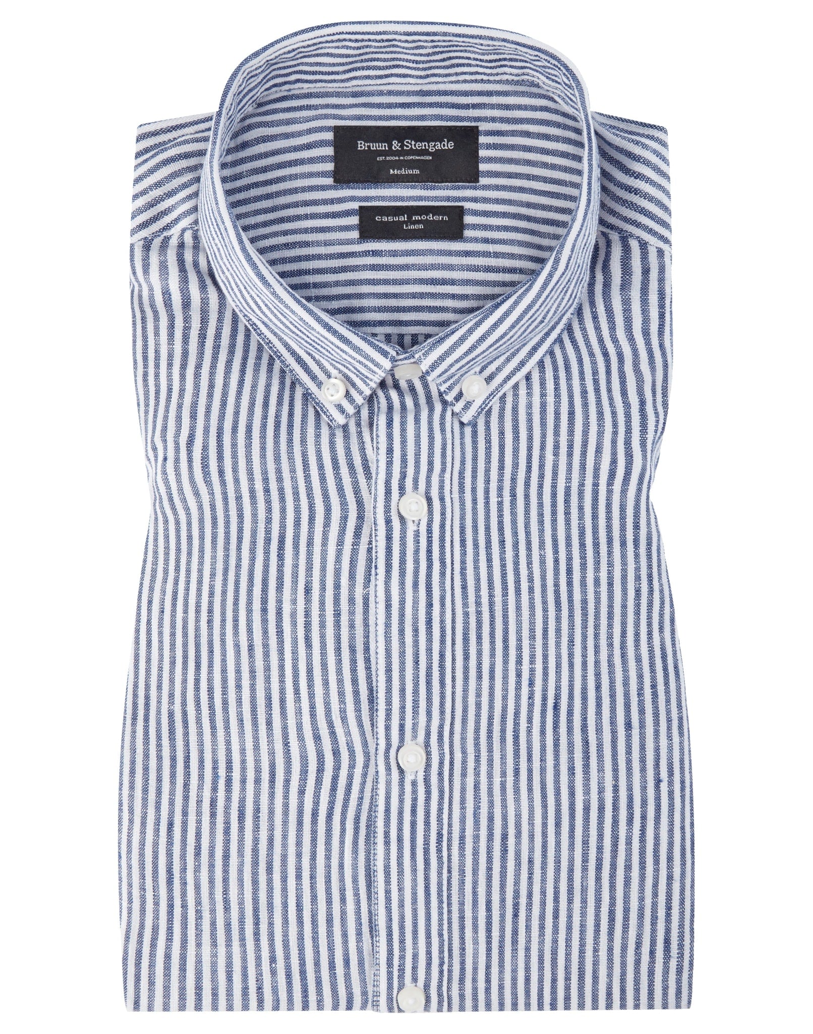BS Saga Modern Fit Skjorte - Dark Blue