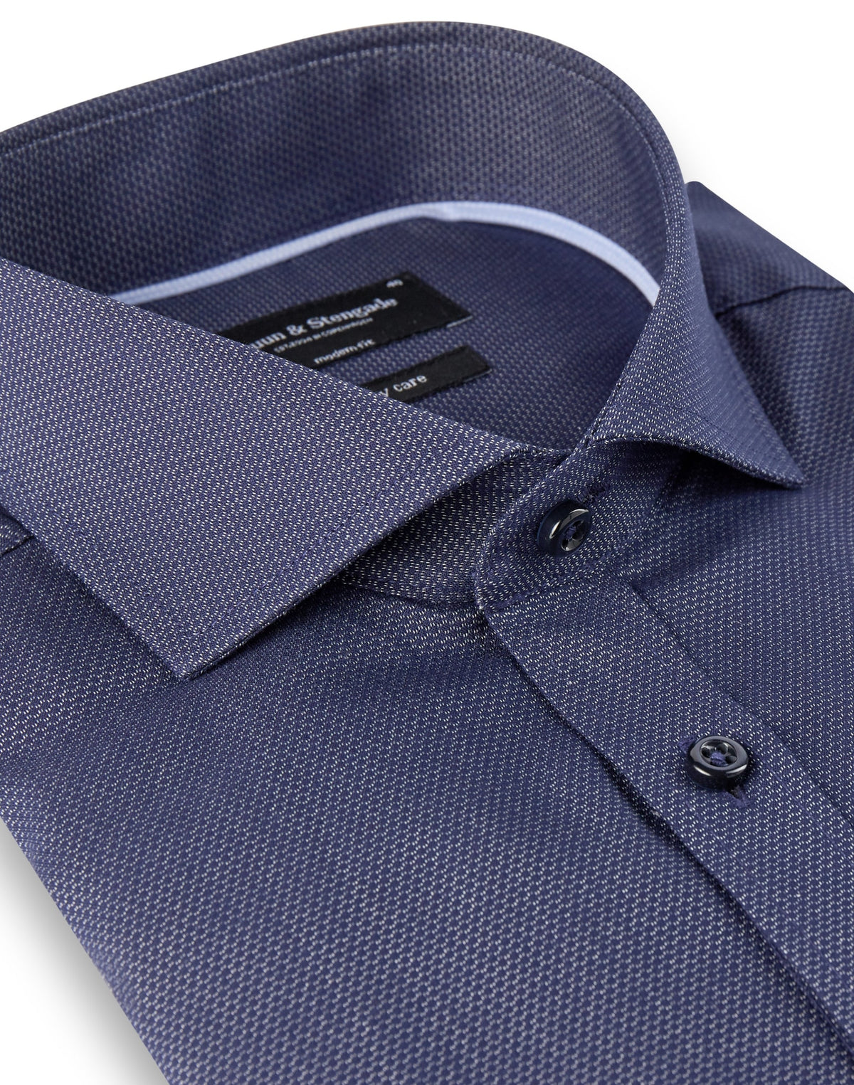 BS Matteo Modern Fit Shirt Navy - Navy