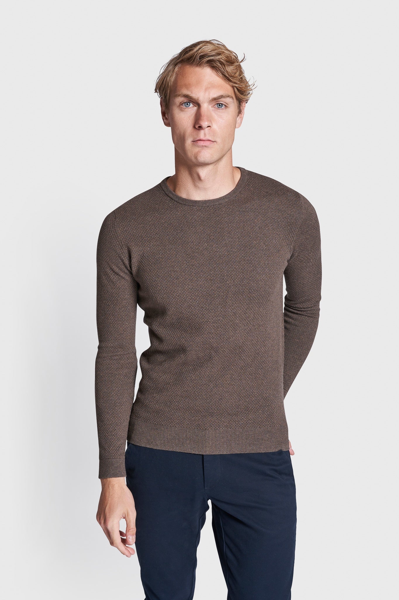 BS Gasquet Regular Fit Strik - Tobacco