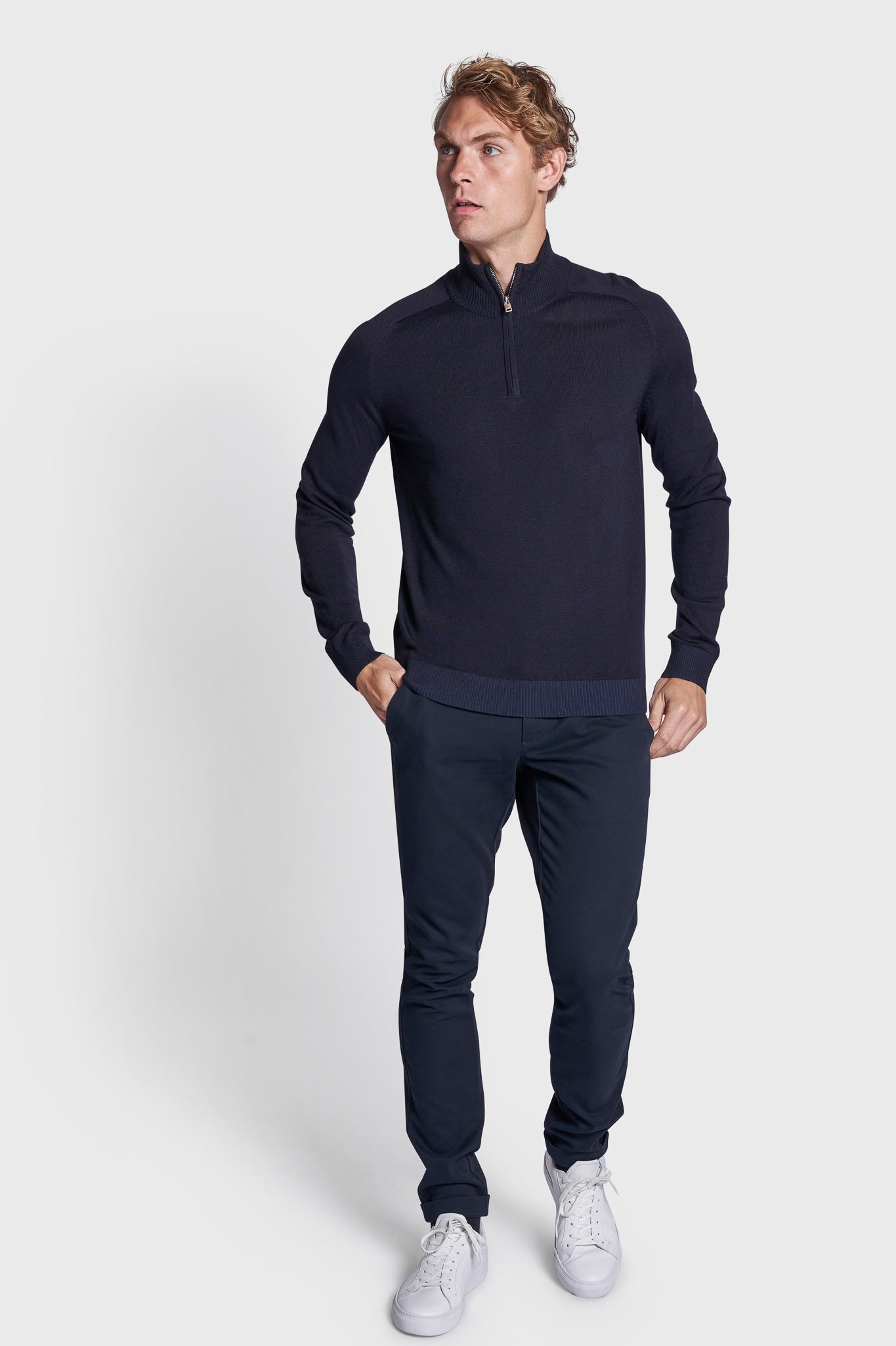 BS Gulbis Regular Fit Strik - Navy