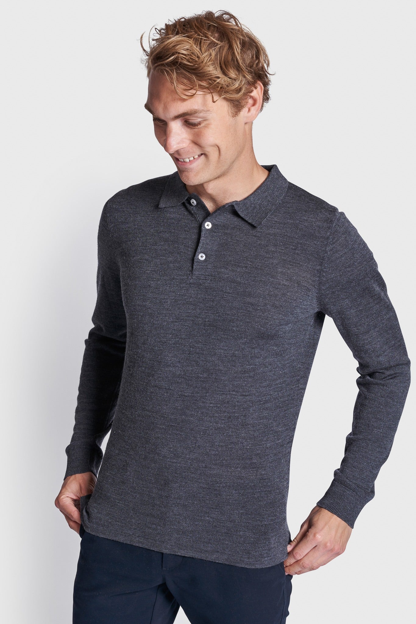 BS Rublev Regular Fit Strik - Grey