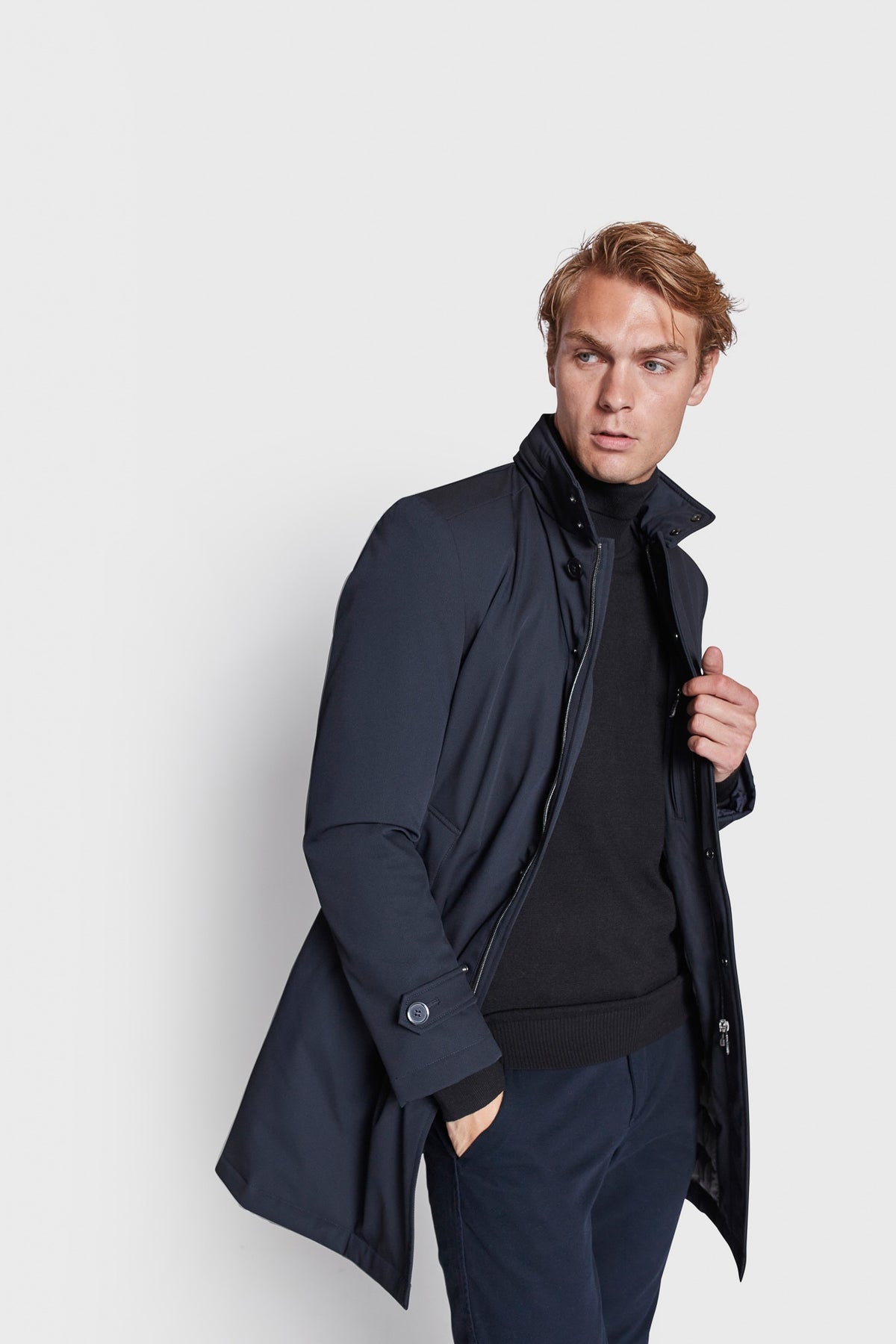 BS Quebech Slim Fit Frakke - Navy