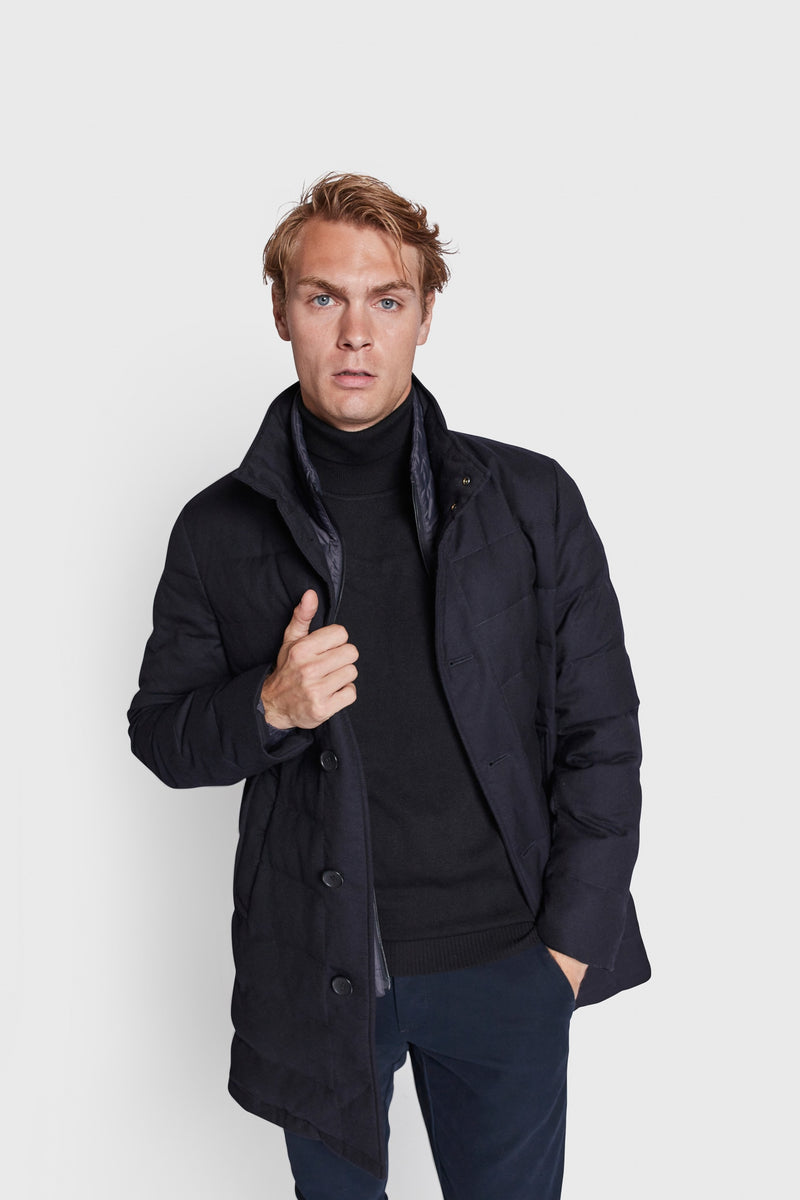 BS Richmond regular fit coat - Navy