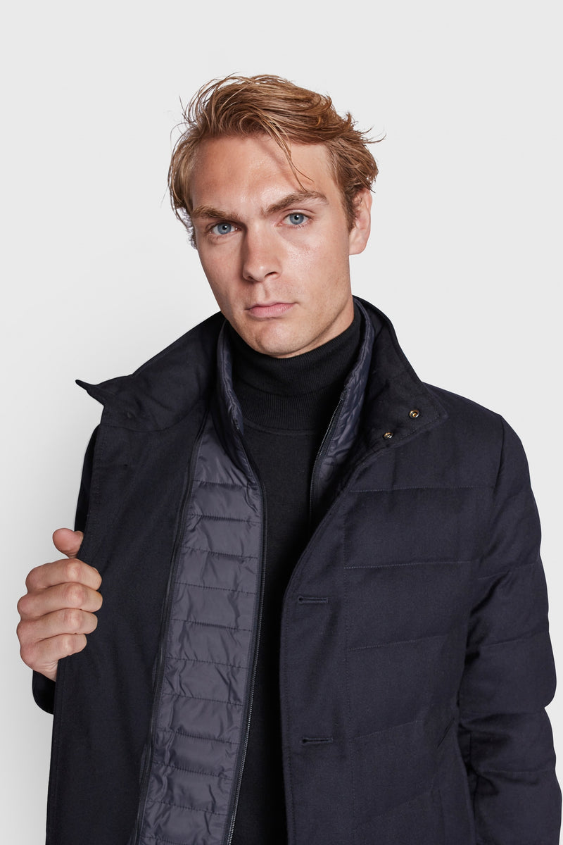 BS Richmond regular fit coat - Navy